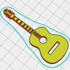 1.jpg Fichier STL gratuit Motif de porte cle guitare・Design pour impression 3D à télécharger
