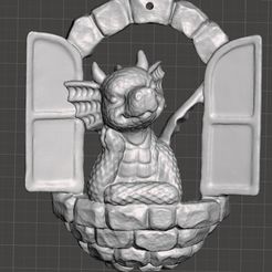window-dragon-e-nail-hole.jpg Fichier STL dragon de fenêtre・Idée pour impression 3D à télécharger