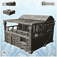 1-PREM.jpg Medieval house with covered balcony and wooden door (1) - Medieval Fantasy Magic Feudal Old Archaic Saga 28mm 15mm