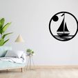 green-sofa-white-living-room-with-free-space.jpg Wall decoration Sailboat sea