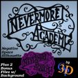 Wednesday-Nevermore-IMG.jpg Wednesday Nevermore Academy Gate Sign Hanging Silhouette Cake Topper