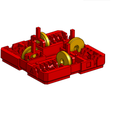 CAD-crankwheels.png Sequential 4 Lock Surprise Gift Box Puzzle