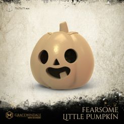 1000X1000-Gracewindale-pumpkin-75.jpg STL file Fearsome Little Pumpkin・3D printing template to download