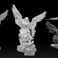 A14.jpg Archangel Michael Bas-Relief 1 3D print model