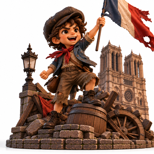 Chibi Gavroche – Les Misérables Parisian Street Urchin 3D Printable Figure