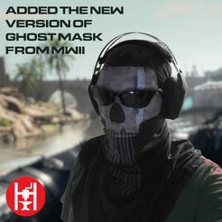 new-ghost-mask-mwii.png Archivo STL Simon Ghost Riley Mask Call Of Duty cod modern warfare warzone (inspirado)・Objeto imprimible en 3D para descargar, Hephaestus3D
