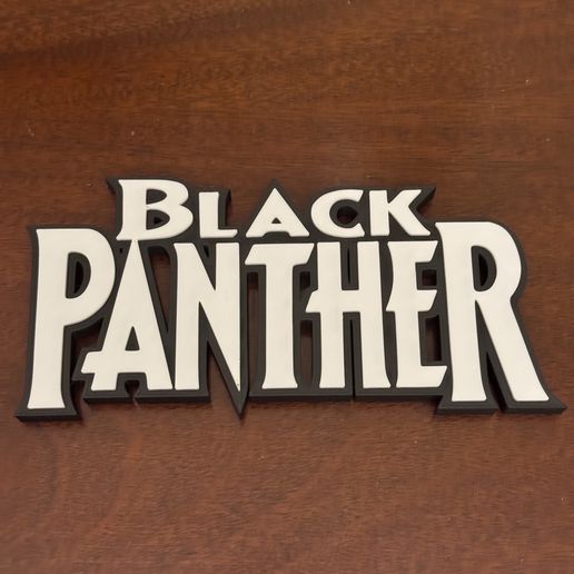 BLACK PANTHER Logo Display by MANIACMANCAVE3D