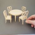 20230721_135828.jpg Dining Table And Chairs - Miniature Furniture 1/12 Scale