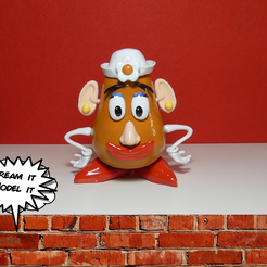 mrs potato head.png STL-Datei Mrs. Potato Head [Toy Story] kostenlos・3D-druckbare Vorlage zum herunterladen, Dream_it_Model_it