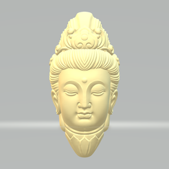 1.png Fichier STL Pendentif tête d'Avalokitesvara Modèle d'impression 3D・Objet imprimable en 3D à télécharger