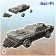 1-PREM.jpg Post-apo car with spikes and machine gun (16) - Future Sci-Fi SF Post apocalyptic Tabletop Scifi