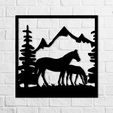 Caballo-C5-e-hijo-montañas-mockup.jpg Horses collection - Wall art