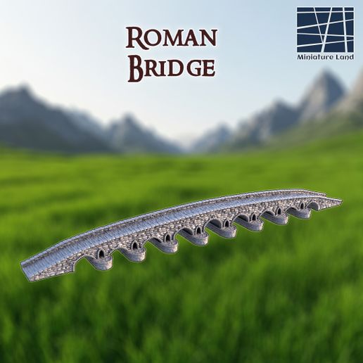 🌉 Ancient Roman Bridge 28 mm Tabletop Terrain・ STL File for 3D printing ...