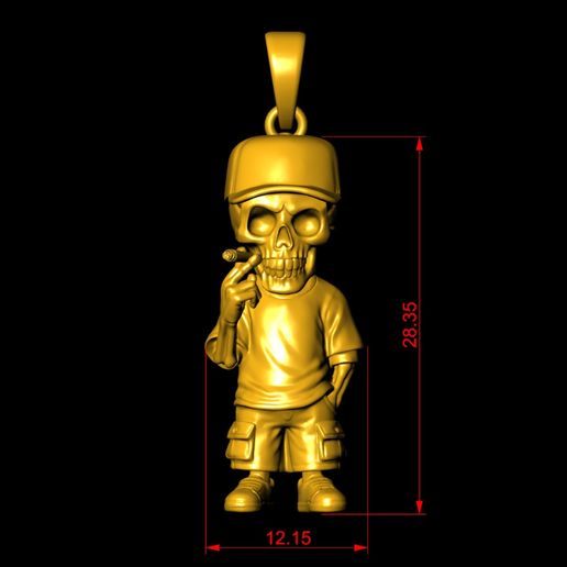 12.jpg Urban Skull Drip Pendant