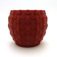loubie_dragon_scales_vase.jpg Free STL file Dragon Scale Test Vase・3D print design to download