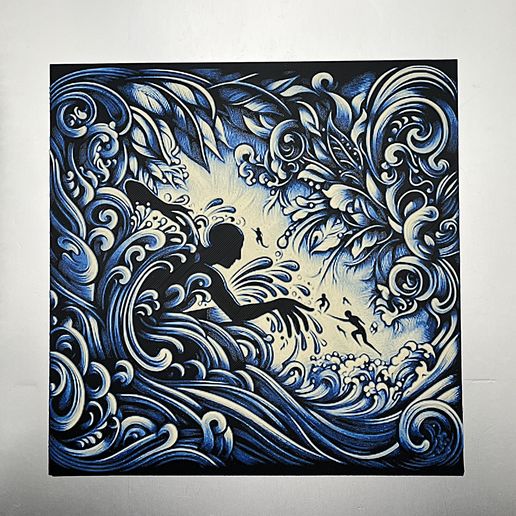 Waves of Serenity Hueforge 3D model