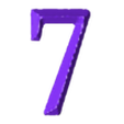 7.stl Elegant Chiseled Font Alphabet and Numbers (40 3d models)