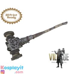 fdafd.jpg Karl Heisenberg Hammer 3D Model Digital File - Residual Evil 8 Cosplay - Karl Heisenberg Cosplay - 3D Printing- 3D Print - RE8 - The Village