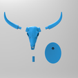 untitled.73.png Cow Skull. 2 model stl! Desert skull (with scorpion) and Wall Trophy.