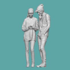 DOWNSIZEMINIS_couple291a.jpg STL-Datei JUNGES PAAR MENSCHEN CHARAKTER・3D-druckbare Vorlage zum herunterladen