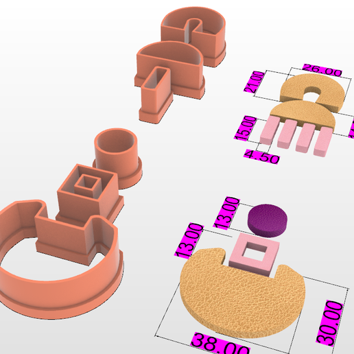 Screenshot_3.png Archivo STL 💎 Cool Shaped Polymer Clay Cutters 🥳・Plan de impresión en 3D para descargar, EULITEC