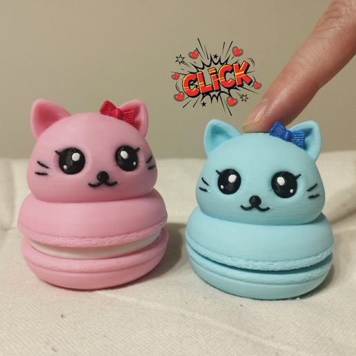 Macaron Cat Fidget Clicker - AMS/CFS Compatible