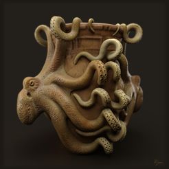 octo_vase.jpg Бесплатный STL файл octopus vase・Шаблон для 3D-печати для загрузки, kim_razor
