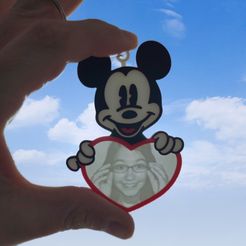 Llavero Mickey Mouse con foto de litofania
