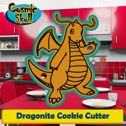 149-Dragonite-2D.png Fichier STL Emporte-pièce Dragonite・Modèle à télécharger et à imprimer en 3D