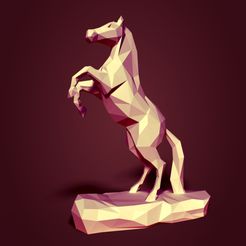 I1.jpg Low Poly Horse Statue