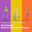 Magnet-007.png 3D Printable Fruits & Vegetables Magnet