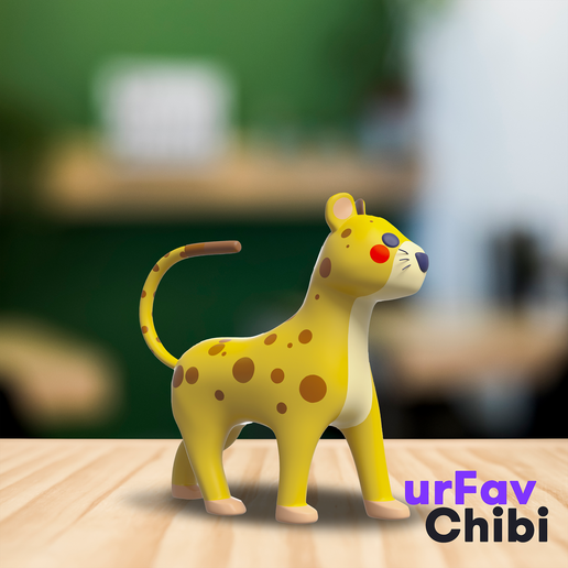 Cute Cheetah 3D model