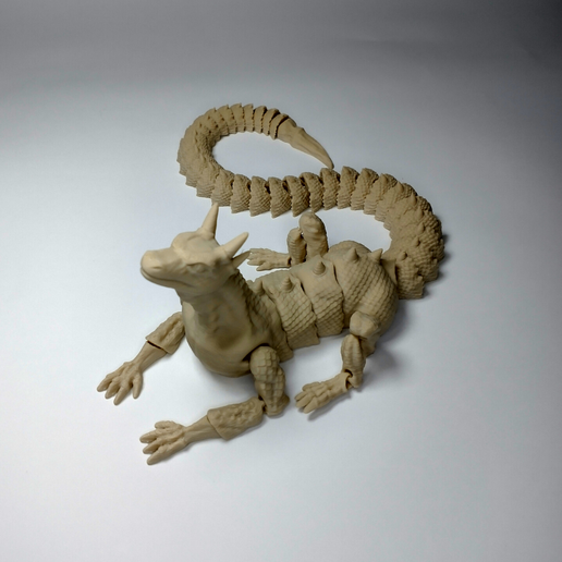 GUARDIAN DRAGON - ARTICULATED GUARDIAN DRAGON - PRINT IN PLACE - NO SUPPORTS 3D model