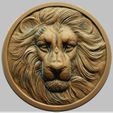 LION_01Lw.jpg Lion Head relief 2. 3D print model 3D print model