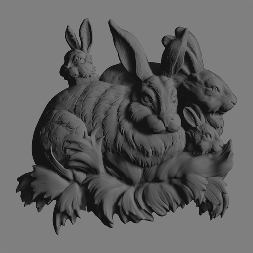 🐇 rabbit stl cnc design・ STL File for 3D printing and CNC machining ...
