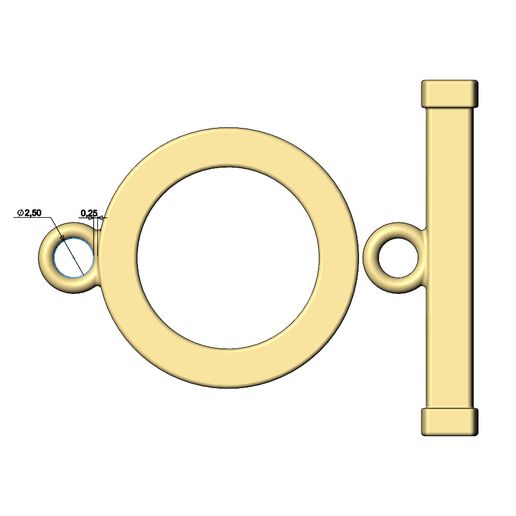 Flat-wire-bracelet-chain-toggel-clasp-08.jpg Fermoir à bascule en fil métallique plat Modèle à imprimer en 3D