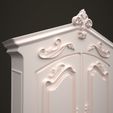 white-4.jpg Antique Wardrobe - Vintage Closet - Rustic - French Rococo Style