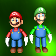 sa.png Flexi Schlüsselanhänger - Mario Bros - Flexi Print in Place