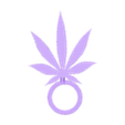 fake marijuana  small leaf 2 -big ring.stl MARIJUANA - CANNABIS FAKE