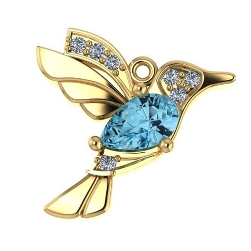 Earrings Bird 3D model