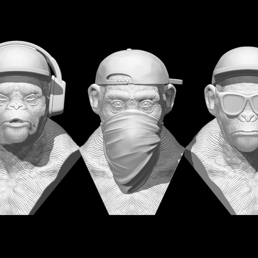 Z.png Fichier 3D 3 Wise Monkeys・Objet pour imprimante 3D à télécharger, BODY3D