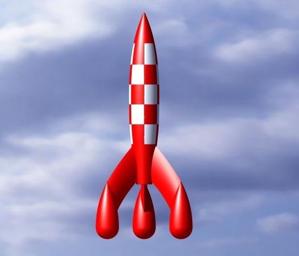 rendu2.jpg Бесплатный STL файл Tintin Rocket・Дизайн 3D-печати для загрузки, tiih