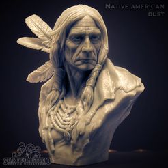 1na6-01.jpg 3D file Native American Bust -Pre-supported・3D printer design to download, Spare_Oom_Studio