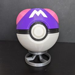 PXL_20210615_194426433.jpg STL file Masterball Nintendo switch game holder (Magnetic)・3D printer design to download
