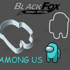 Among us cookie cutter.jpg STL file Among US Cookie Cutter・Model to download and 3D print