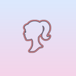 Fichier STL gratuit Profil de la tête de Barbie (plat) 👤・Objet à