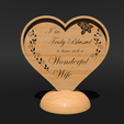 Shapr-Image-2024-01-06-092655.png Truly Blessed Wonderful Wife Heart Plaque, decor stand, rose and heart, engagement gift, proposal, wedding, Valentine's Day gift, anniversary gift