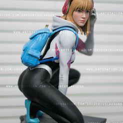 DSC_0071.jpg 3D-Datei Spider-Gwen Fan Art Statue 3d Printable・3D-Drucker-Vorlage zum herunterladen