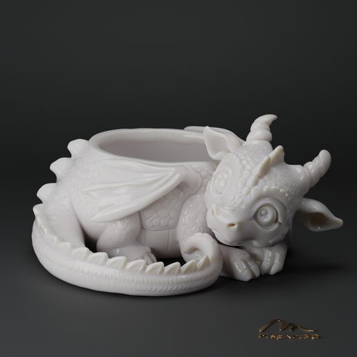 Cute Baby Dragon Planter - Fantasy Dragon Pot