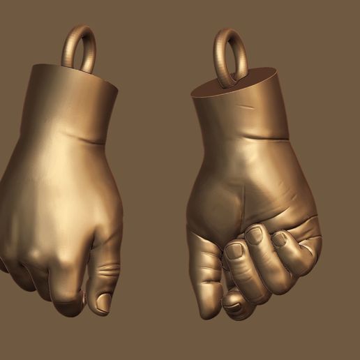 Baby hand pendant 3D print model 3D model